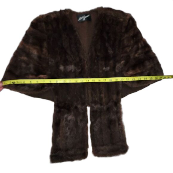 Vintage Day-Jones Dark Brown Mink Fur Stole Shoulder Wrap - Picture 11 of 14